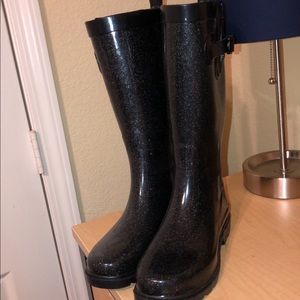 high black rain boots